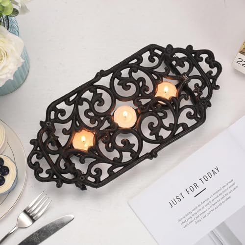 Sumnacon Cast Iron Teapot Warmer, Heavy Duty Teapot Warmer Stand with