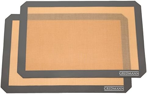 GRIDMANN Pro Silicone Baking Mats, Set of 2, Half Sheet