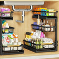 2 Pack 3 Tier Under Sink Organizer for Bathroom and Kitchen