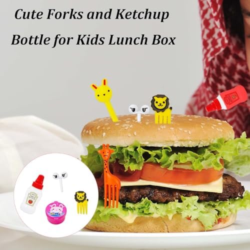 55-Pack Bento Box Accessories & Mini Condiment Bottles Set