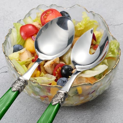 2-piece Salad Servers Stainless Steel Salad Serving Set Salad Fork and