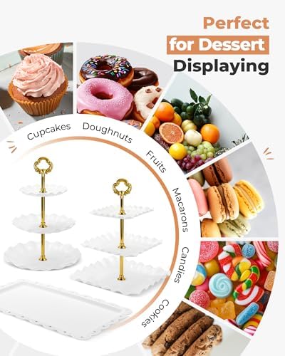 Kootek 10pcs Cupcake Stand Dessert Table Display Set Serving Tray for