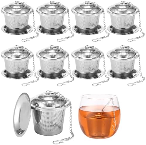9 Pcs Stainless Steel Tea Infusers, Mesh Loose Leaf Tea Strainers