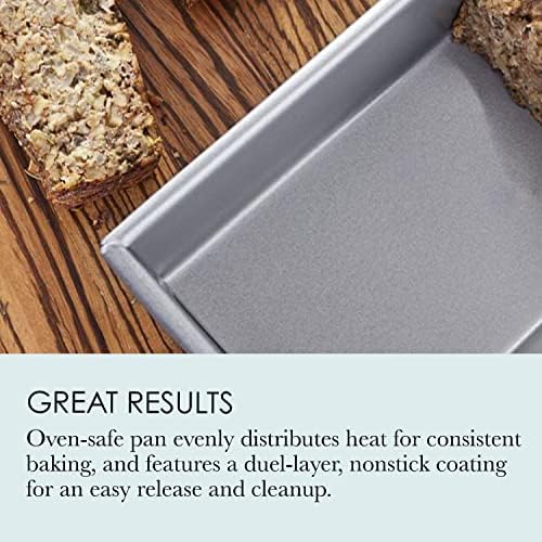 Chicago Metallic Commercial II Non-Stick Mini Loaf Pans, 5.7in X 3.2in