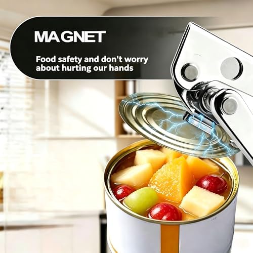 Heavy Duty Manual Can Opener with Magnetic Lid Lifter