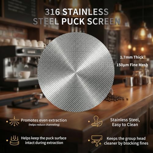 Barista Espresso Tamper 53.3/54mm, Spring Loaded Flat Base Tamper Kit