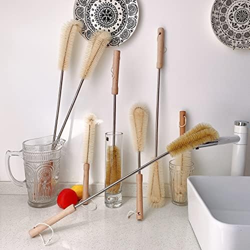 24 inch Extra Long Brush, Elbow Bristle, with Beech Wood Handle