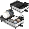 Urackify Stainless Steel Dish Drying Rack, Black