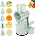 5-in-1 Rotary Cheese Grater with Handle and Suction Base