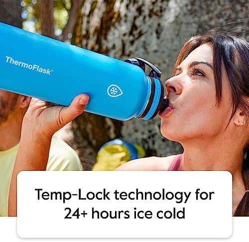 ThermoFlask Kids 16 oz Insulated Water Bottles with Straw Lid BPA-Free