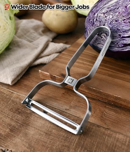 Wagensteiger Stainless Steel Potato Peeler with Extra-Wide Peeling