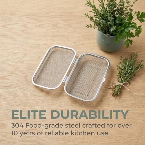 304 Stainless Steel 12-Mesh Dishwasher Basket for Small Baby Bottle