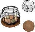 Metal Egg Gathering Basket with Handle