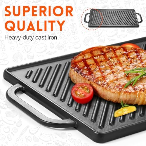 GGC Cast Iron Reversible Griddle