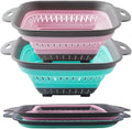 Collapsible Colander Set, Square Round Triangles Silicone Kitchen Strainer by FglmctshHomeProducts