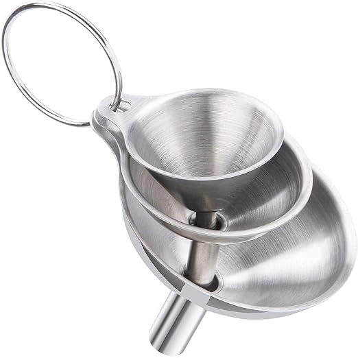 3PCS Kitchen Funnels Set, Stainless Metal Funnel by Unknown