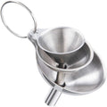 3PCS Kitchen Funnels Set,Stainless Metal Funnel for Filling Bottles