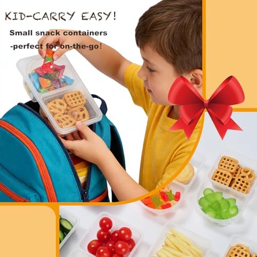 20 Pack 10 OZ Reusable Snack Containers with Lids,Disposable