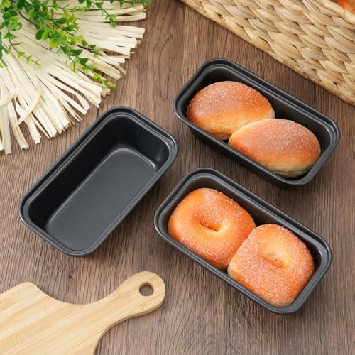12PCS Mini Loaf Pans for Baking Bread, 6 X 3 X 2 in Nonstick Mini