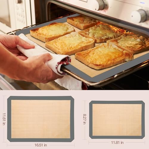 Silicone Baking Mat Set, 3 Pack, Gray