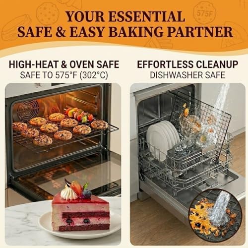 5PCS Cooling Racks for Cooking and Baking 10" x 16",Heavy Duty Metal