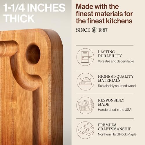 John Boos Block Maple Cutting Board, 22 x 16 x 1.25 Inches