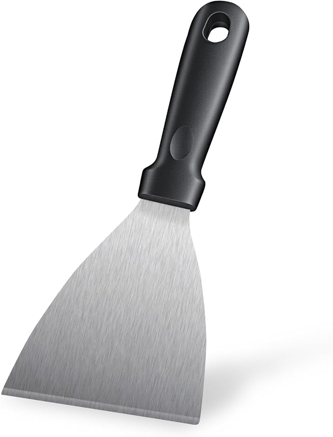 Griddle Scraper，Stainless Steel Grill Scraper, Slant Edge Metal Spatula by Unknown
