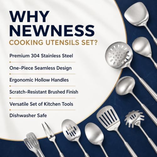 Newness 10-Piece 18/8 Stainless Steel Utensil Set