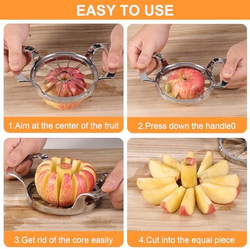 Apple Slicer and Corer,12 Blades Stainless Steel Apple Corer