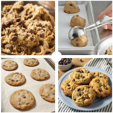 Ice Cream Scoop, 3Pcs Cookie Scoop Set, Stainless Steel Cookie Scoops