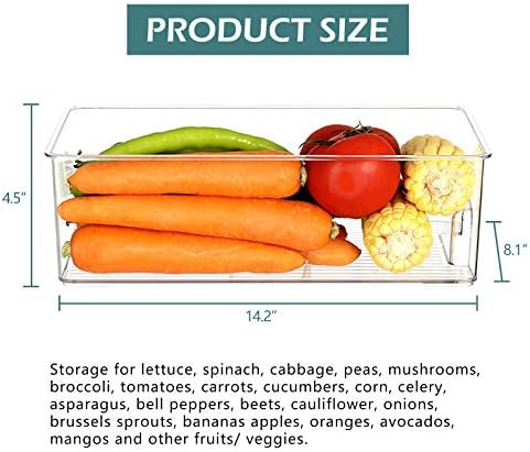 elabo Food Storage Containers Fridge Produce Saver- Stackable