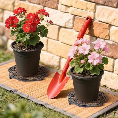 3 Pack Cast Iron Trivet, 7.7 Inch Round Heavy Duty Rustproof Trivets