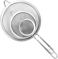 Fine Mesh Strainer, 3-Piece Stainless Steel Colander Sifter Set with