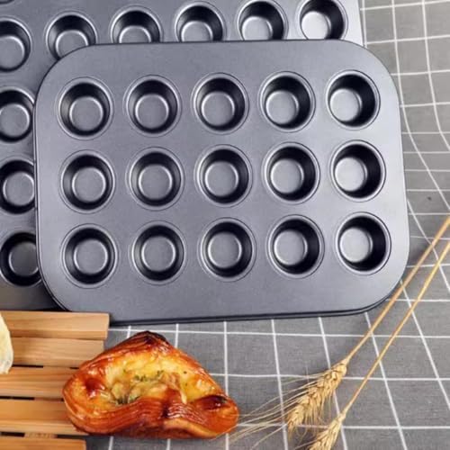LIZEALUCKY Mini Muffin Tray 24 Cup Silicone Muffins Pan, Non Stick