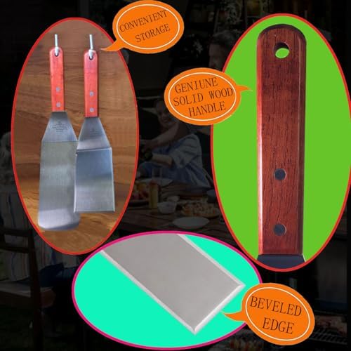 La Cuisine 3 PC Stainless Steel Griddle Spatula Set — Standard & Long
