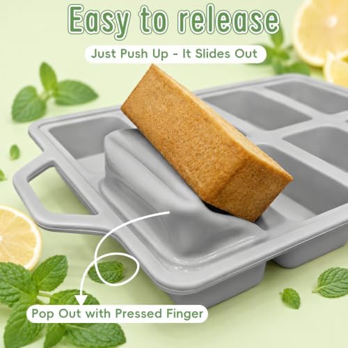 2 Pack Mini Silicone Loaf Pans with Metal Reinforced Frame
