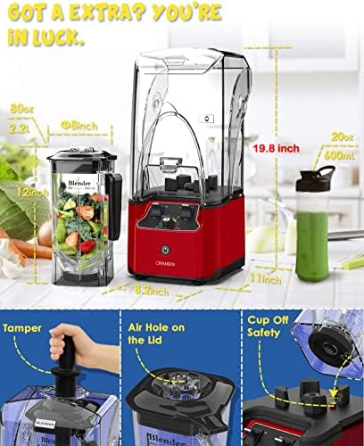 CRANDDI K90 Commercial Blender, 80oz