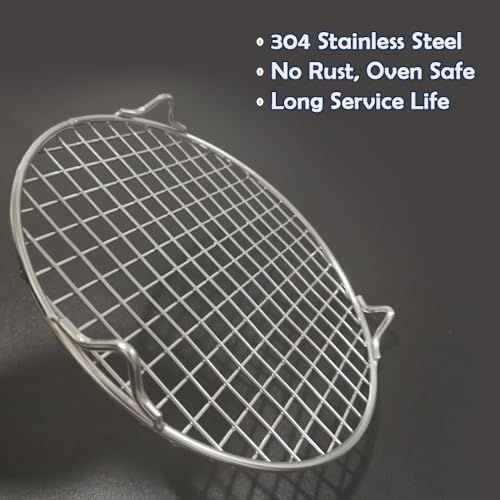 BBQ Rack 304 Stainless Steel Rack with Legs 12 Inches Round Cooking