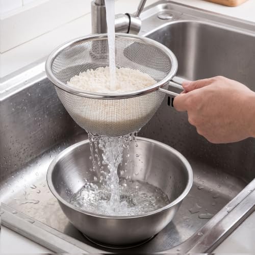 Mini Colander Food Strainer, Mixing Strainer Bowl with Scale