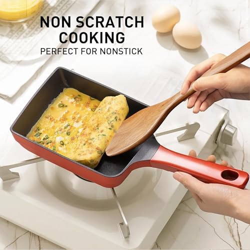 5-Piece Kitchen & Cooking Utensils Set - Natural Acacia Wood Material