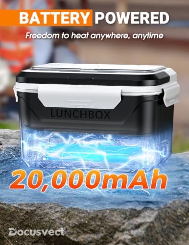 Docusvect Cordless Electric Lunch Box, 1.3L