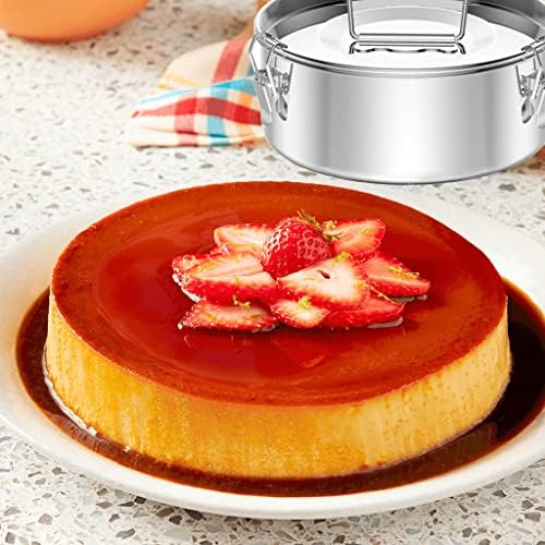 Flan Pan Flanera Mold, Stainless Steel Flan Mold with Lid - Flan Maker