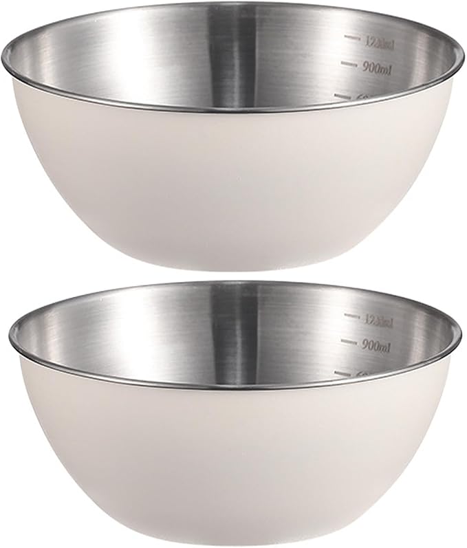 Stainless Steel Salad Bowls Set of 2 Mixing Bowl by AIYoo