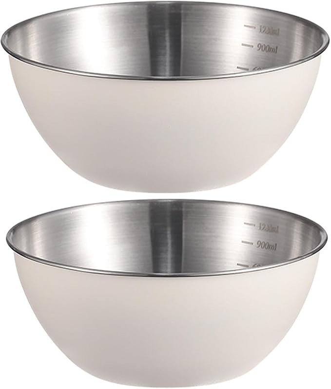 Stainless Steel Salad Bowls Set of 2 Mixing Bowl by AIYoo