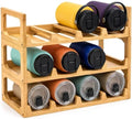 Pumtus Bamboo Water Bottle Organizer, Stackable Tumbler Holder for 12