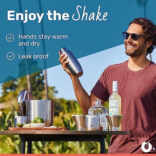 SNOWFOX Premium Vacuum Insulated Stainless Steel Cocktail Shaker, Home