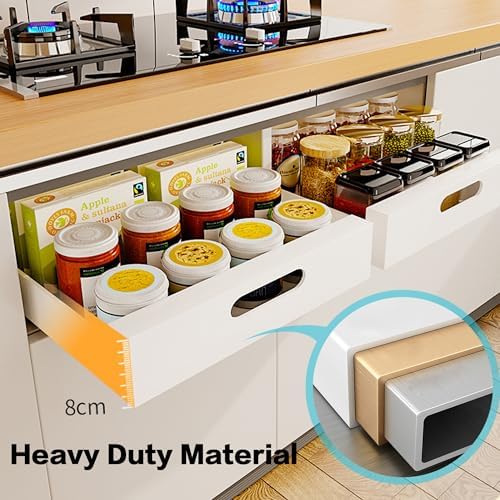 2 Pack Pull Out Cabinet Organizer Adhesive, 12" Wide,16.9" Deep Heavy