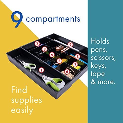 Dial Industries Expandable Office Drawer Desk Organizer Storage Tray