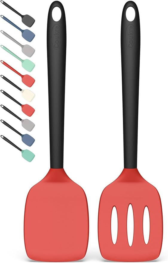 Coukre 2 Pack Silicone Spatula Set, High Heat Resistant, BPA Free Kitchen by Coukre