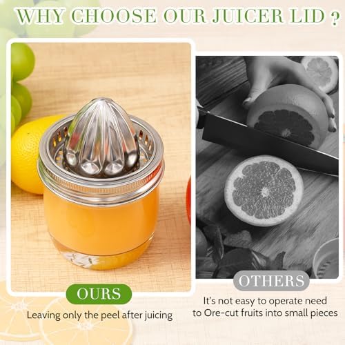 Lemonroad 4 Pcs Mason Jar Juicer Lid